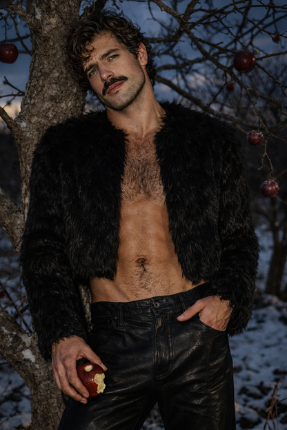 Unisex Cropped Fur Jacket