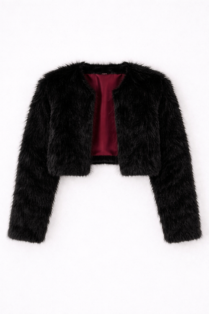 Unisex Cropped Fur Jacket