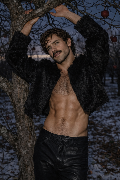 Unisex Cropped Fur Jacket