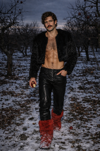Unisex Cropped Fur Jacket