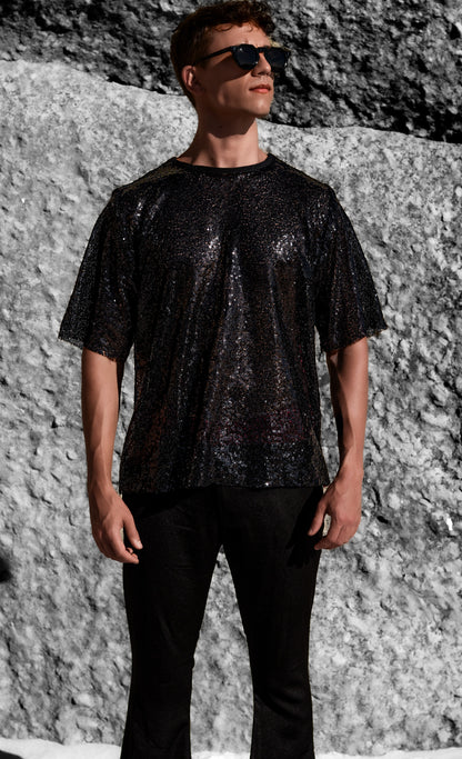 Oversized Sequin T