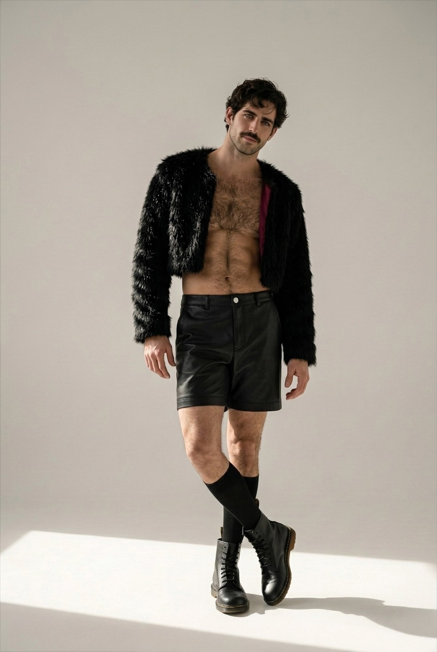 Unisex Cropped Fur Jacket