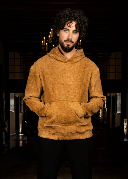 Real Leather Hoody